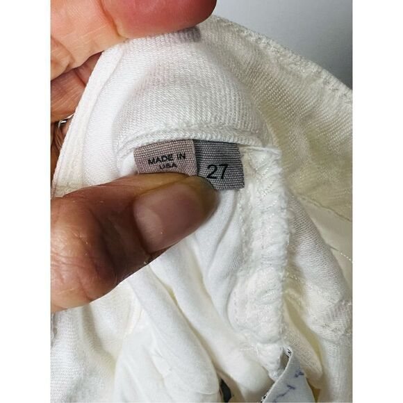 Helmut Lang White Crop Boyfriend Jeans Raw Hem - Picture 13 of 13